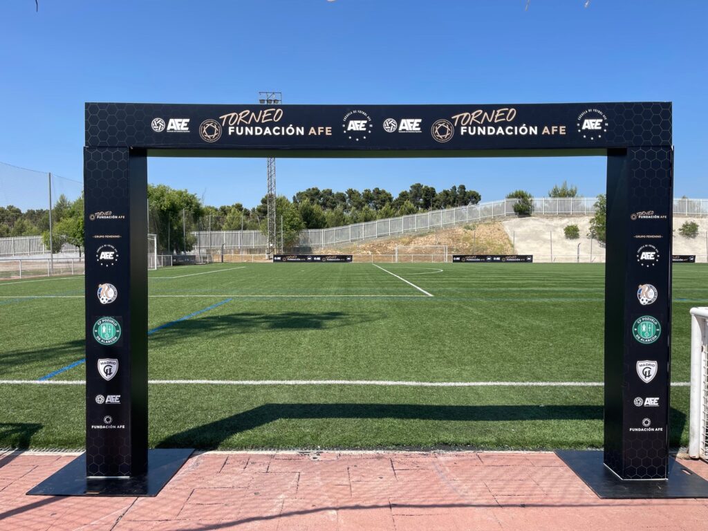 Montaje y decorado evento deportivo AFE- Innicia impresión digital en Madrid