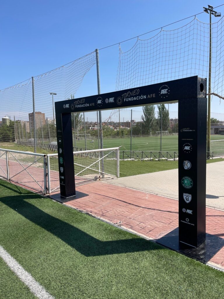 Montaje y decorado evento deportivo AFE- Innicia impresión digital en Madrid