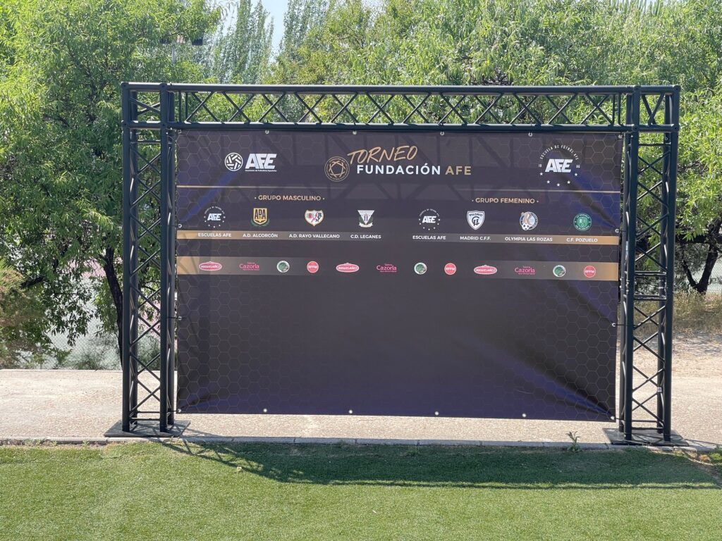 Montaje y decorado evento deportivo AFE- Innicia impresión digital en Madrid