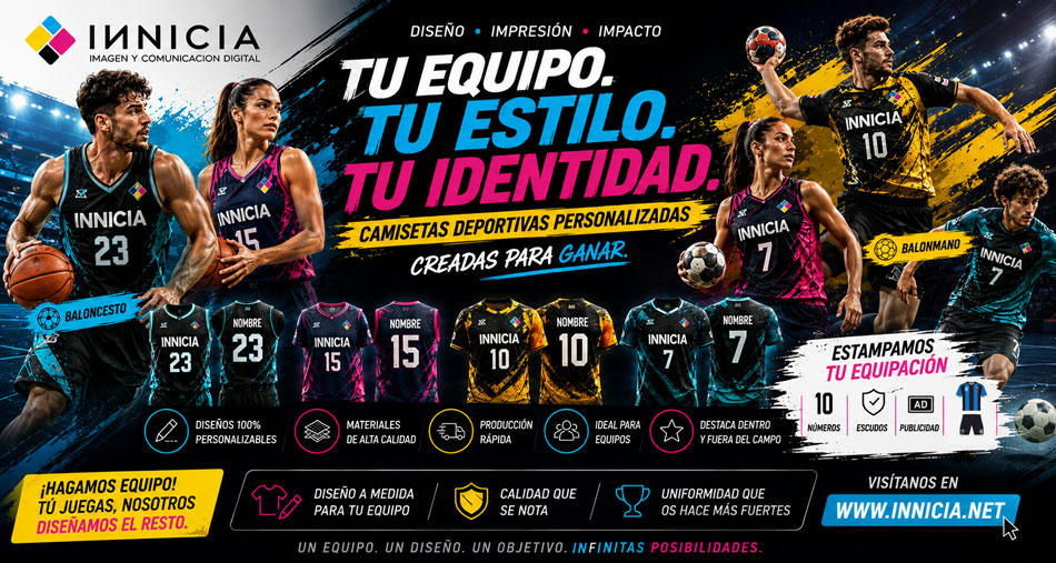 Equipaciones deportivas-personalizadas-Innicia-impresión textil Madrid
