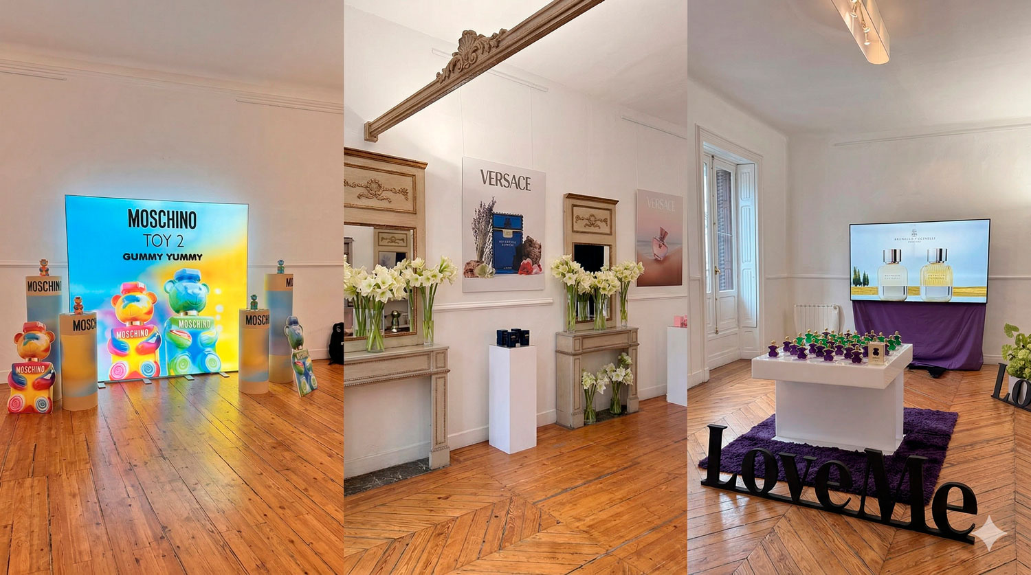 montaje e instalaciones de eventos en Madrid Alta perfumería - Innicia